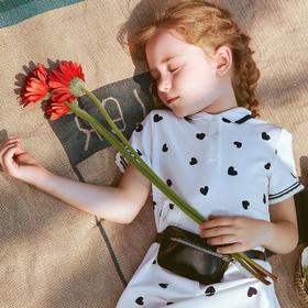 女童短袖连衣裙夏新款安奈儿童装EG423095