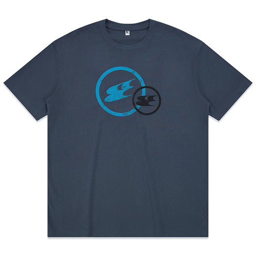 CryingCenter 圆环logo做旧蓝灰短袖T恤 宽松休闲圆领  哭喊中心 商品图3