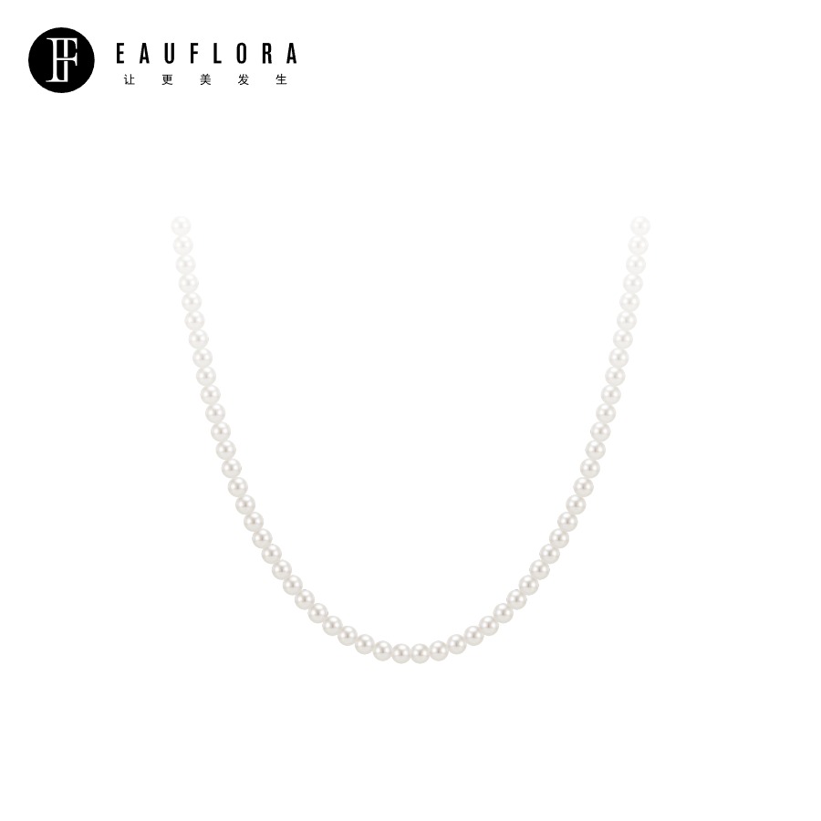 『耳语』白色仿珍珠项链-4MM
