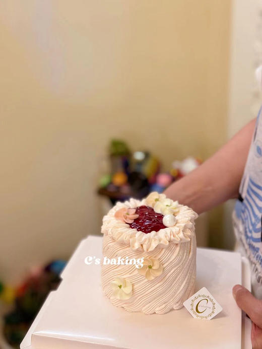 （标准4寸）唯美复古小花篮  忌廉蛋糕（默认自提，收费配送请联系客服） 商品图2