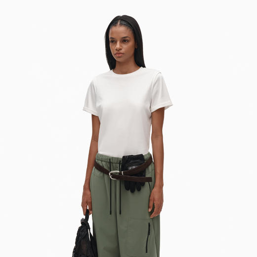 NUTH凉感液氨正肩t恤圆领百搭显瘦短袖女 商品图4