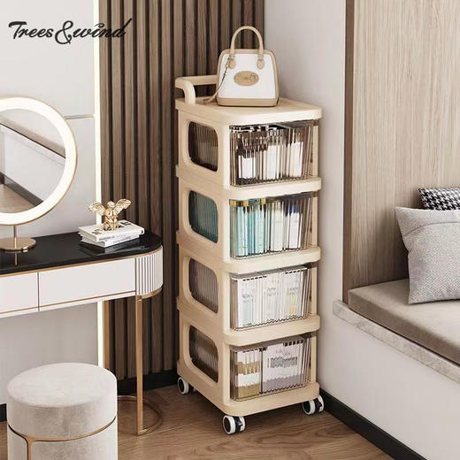 【春节1.20-2.8停发】Trees&wind奶油可移动置物侧边柜 商品图4
