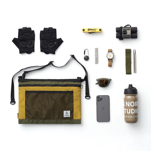 吃茶去chichaqu户外运动轻量拼接斜挎单肩包再生尼龙CORDURA骑行 商品图0