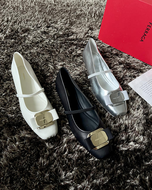 现货 THS 5.11-限时 SF菲拉家 复古羊皮芭蕾舞鞋 3色 BZ1173 商品图5