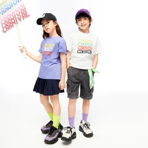 男女童记忆棉短袖T恤新款安奈儿童装EM421110 商品图5