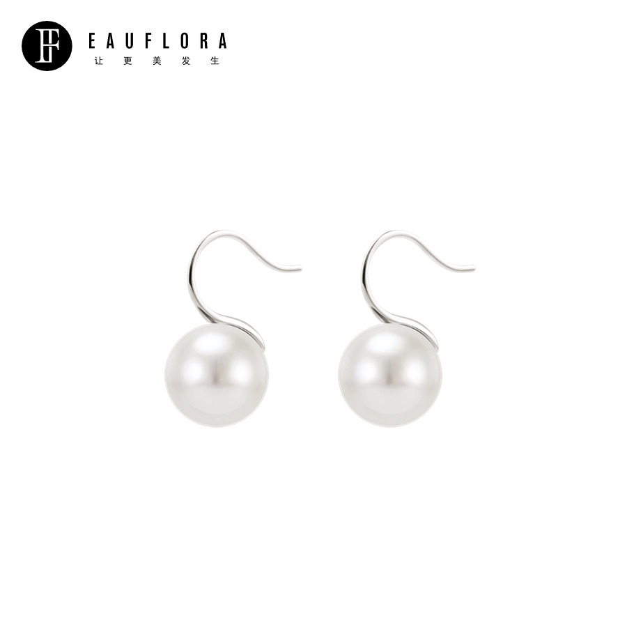 『绽放』白色百搭仿珍珠耳环