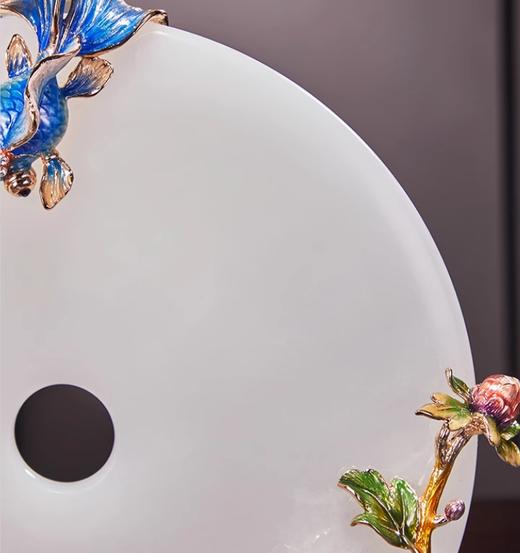 【彼达思】金玉满堂富贵有余天然玉石平安扣摆件高档乔迁新居礼品电视柜博古架装饰品 商品图3