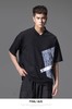 PINLI品立2024夏季新款中国风V领短袖T恤国潮贴布宽松休闲男体恤B242111075 商品缩略图0