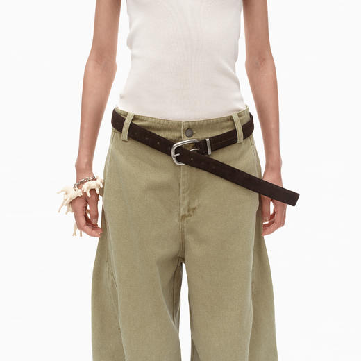 NUTH头层牛皮做旧皮带金属扣简约复古真皮腰带 商品图2