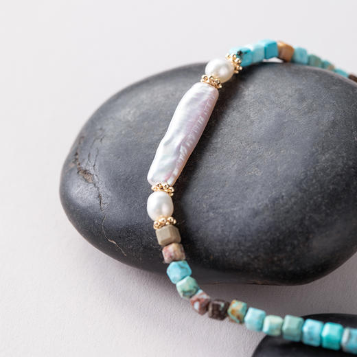 ELOANE GALLERY 落岸原创彩色半宝石天然珍珠手链小众设计串珠丨【本商品不支持使用优惠券】 商品图9