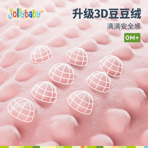 【3人团】jollybaby婴儿趴姿安抚巾可入口啃咬豆豆绒哄睡神器宝宝安抚玩偶 商品图2