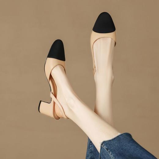 ZHR玛丽珍包头凉鞋女外穿小众性感法式小高跟凉鞋女2023新款夏季 商品图7