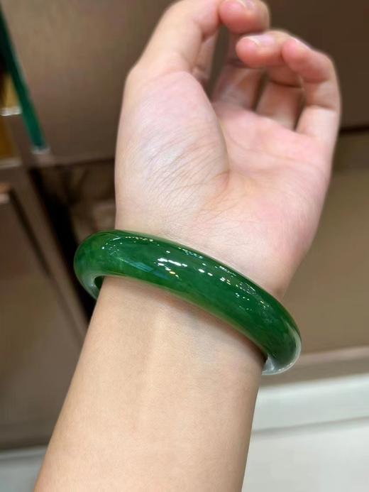和田碧玉手镯-老料-精品-阳绿 商品图0