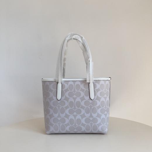 COA女包新款托特包经典老花双面购物袋通勤单肩菜篮子手提包 商品图11