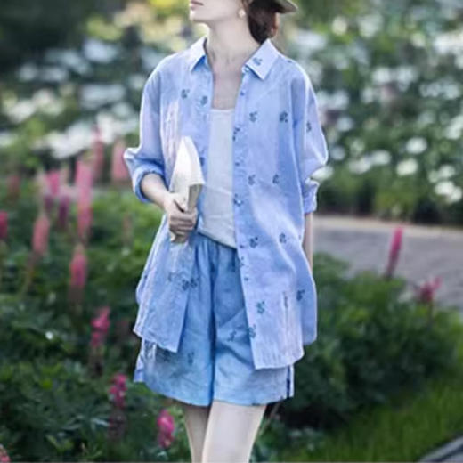 裁缝学苑AQ283百搭侧开叉衬衫外套夏新款短裤套装纸样女装打板 商品图5