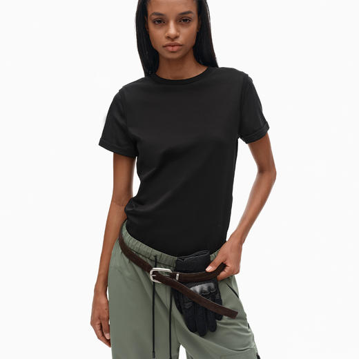 NUTH凉感液氨正肩t恤圆领百搭显瘦短袖女 商品图3