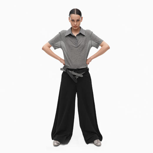 NUTH莱赛尔针织T恤宽松半透拼接短袖上衣女 商品图7