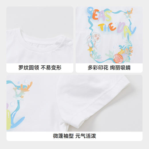 女童清凉T恤圆领短袖夏季新款安奈儿童装实体店同款XG421716 商品图4