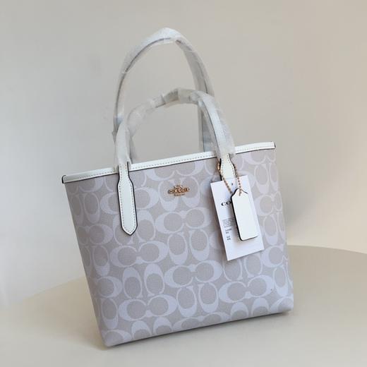 COA女包新款托特包经典老花双面购物袋通勤单肩菜篮子手提包 商品图10