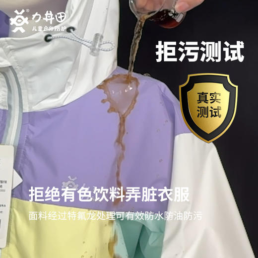 力丼田2024春夏新款|儿童城市户外拼色双开拉链透气连帽夹克风衣 L2331S056CWE 商品图3
