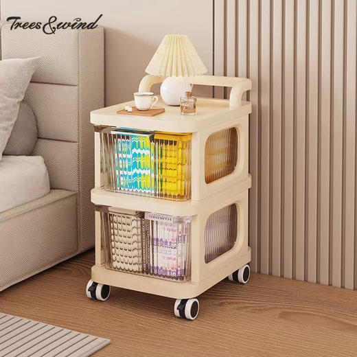 【春节1.20-2.8停发】Trees&wind奶油可移动置物侧边柜 商品图3