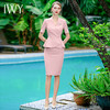 IWY/粉色西装套裙职业女裙套装西装裙夏季短袖美容院工作服CS1756-P 商品缩略图2