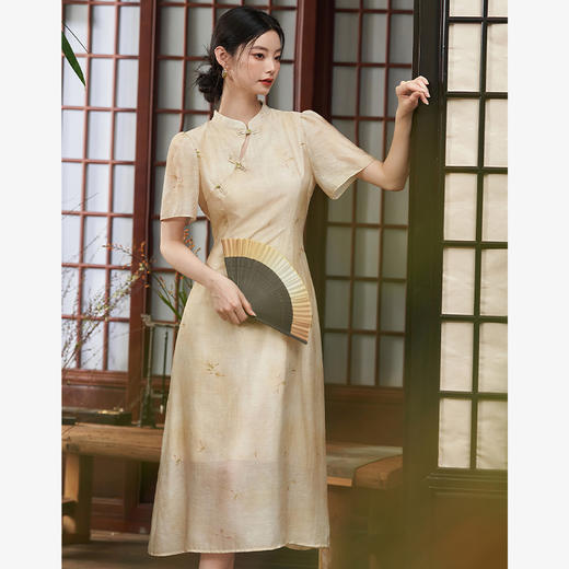 新中式国风肌理提花晕染连衣裙女夏季江南清冷风连衣裙V1741525 商品图0