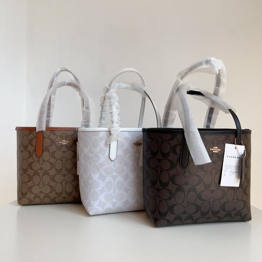 COA女包新款托特包经典老花双面购物袋通勤单肩菜篮子手提包 商品图0