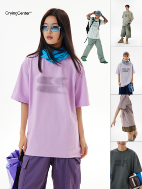 哭友秀｜渐变宽松休闲tee