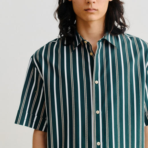 A Kind Of Guise ELIO SHIRT 宽松廓形条纹泡泡纱短袖衬衫 商品图3