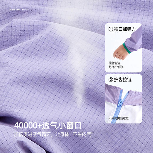 fx-【“冰巢”洞洞防晒款】儿童拼色凉感防晒空调衫 PXW2420 商品图4