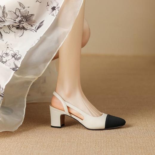 ZHR玛丽珍包头凉鞋女外穿小众性感法式小高跟凉鞋女2023新款夏季 商品图2