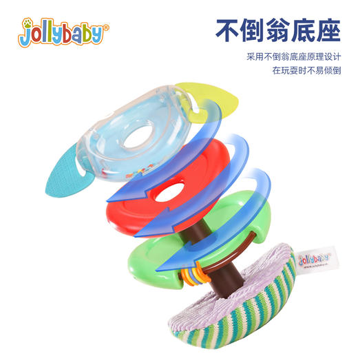 jollybaby婴儿益智叠叠乐0-6月个以上宝宝早教玩具一岁摇铃套圈1 商品图2