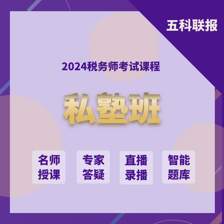 2024年税务师考试私塾班（五科3考期）