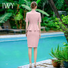 IWY/粉色西装套裙职业女裙套装西装裙夏季短袖美容院工作服CS1756-P 商品缩略图3