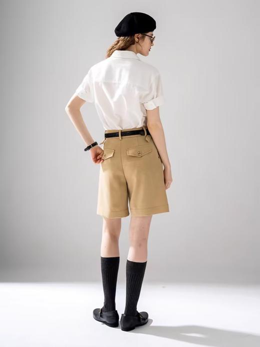 浮生八记/24A055/复古精纺羊毛夏日百搭百慕大短裤 商品图3