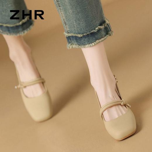 ZHR则则法式复古包头凉鞋气质百搭粗跟单凉鞋2024新款时尚女单鞋 商品图7