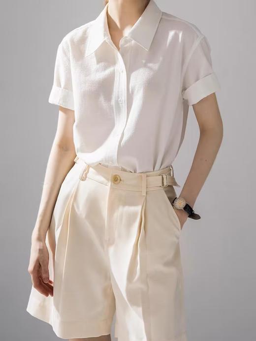 浮生八记/24A055/复古精纺羊毛夏日百搭百慕大短裤 商品图0