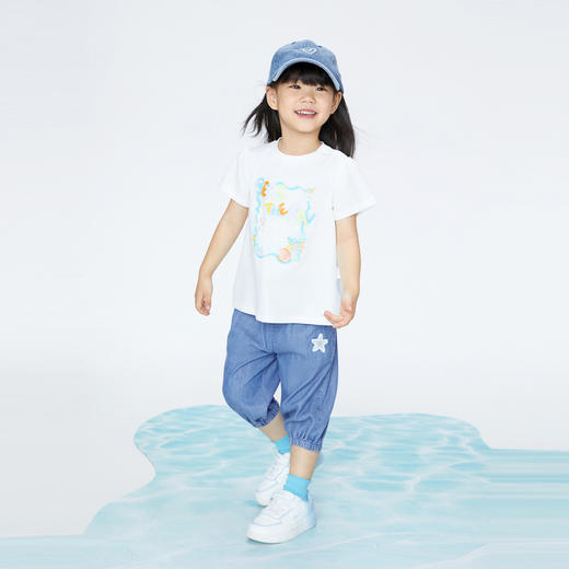 女童清凉T恤圆领短袖夏季新款安奈儿童装实体店同款XG421716 商品图5