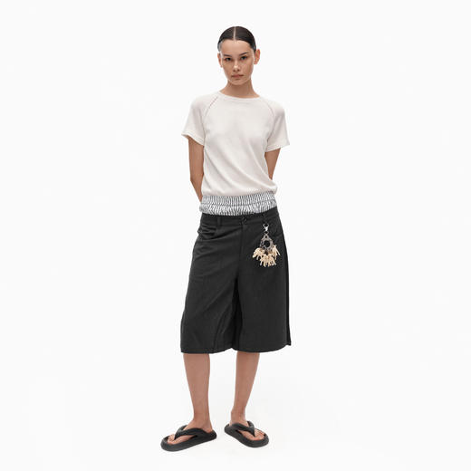 NUTH 西装半身裙裤直筒宽松显瘦结构设计阔腿休闲裤女 商品图0