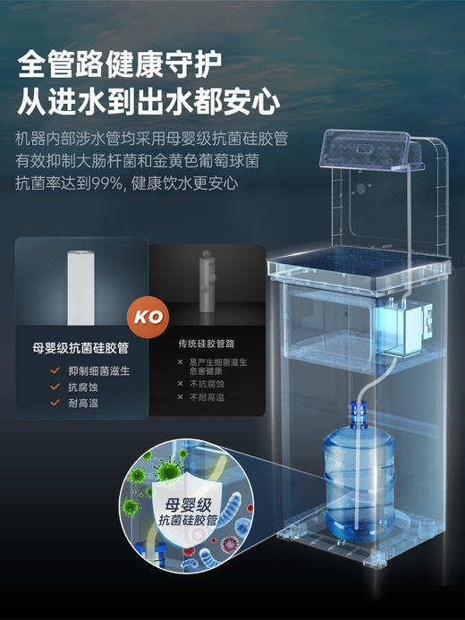 美菱茶吧机家用全自动温热型智能语音声控饮水机T18立柜式下置水桶24小时恒温保温 商品图4