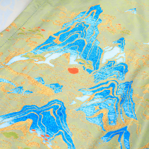 PF511斯尔丽2024新款复古印花马面裙新中式半裙高腰节长款半截裙 商品图4