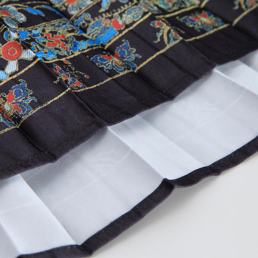 PF512斯尔丽2024新款复古印花马面裙新中式半裙高腰节长款半截裙 商品图4