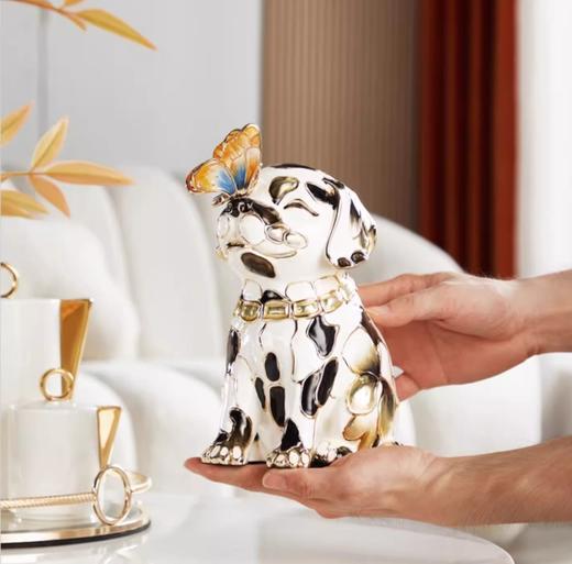 【彼达思】恋语•狗高级感高端客厅装饰治愈系摆件旺财狗吉祥物工艺品入户玄关装饰品 商品图2