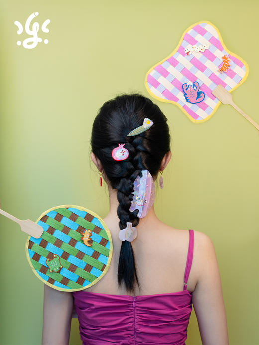 古古楽gugu端午DIY编织扇手工纸藤国风儿童自制作材料包夏季礼物 商品图6