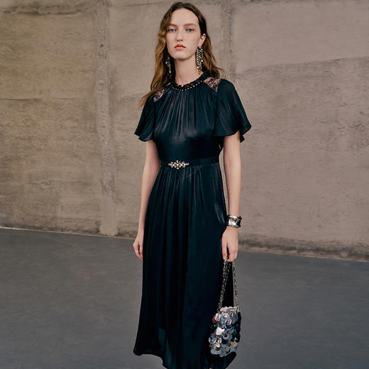 EITIE爱特爱夏季新款洋气气质高腰显瘦礼服连衣裙7477102 商品图3