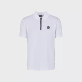 EMPORIO ARMANI EA7 阿玛尼 男士 EA7 徽标贴花短袖 Polo衫 白色 8NPF13 PJRGZ 1100