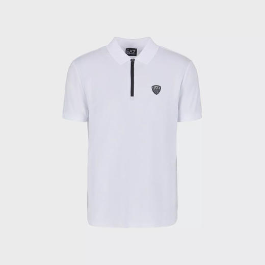 EMPORIO ARMANI EA7 阿玛尼 男士 EA7 徽标贴花短袖 Polo衫 白色 8NPF13 PJRGZ 1100 商品图0