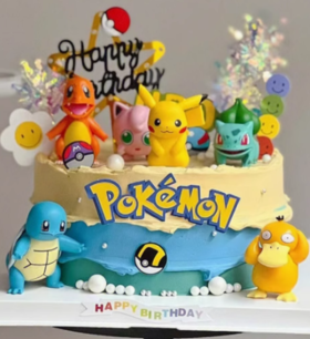 网红皮卡丘精灵生日蛋糕