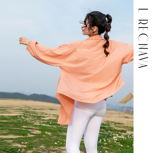 【UPF 50+防晒】薄如蝉翼 轻薄透气速干衬衫 前片可系结 松紧袖口上衣外套 商品图8